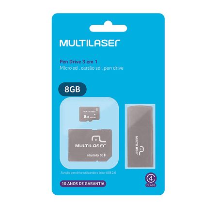 Pen-Drive-8GB-3-em-1-Multilaser-MC058-com-Micro-SD-e-Adaptador-SD---Preto
